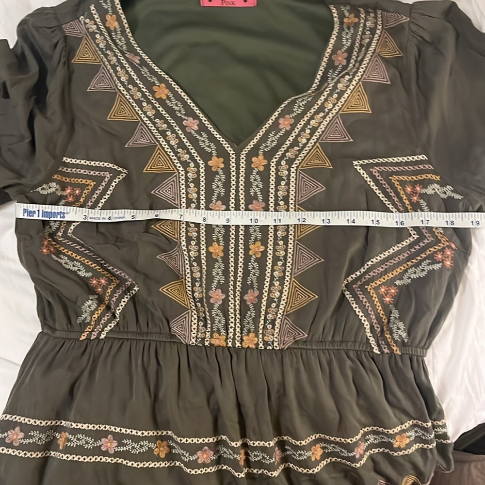 Almost Pink Boho dress size large - Picture 8 of 10